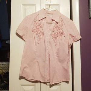 Button up peppermint top